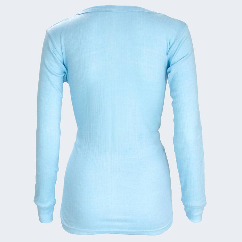 2 t-shirts thermiques | Sous-vêtements | Femmes | Polaire | Crème/Bleu clair