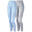 Set de 2 pantaloni termici femei | pantaloni sport | Gri/albastru clar