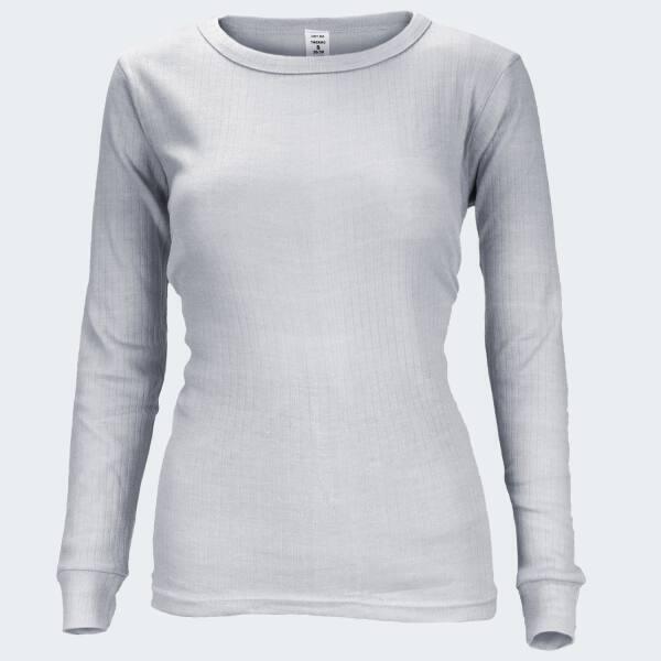 2 t-shirts thermiques | Sous-vêtements | Femmes | Polaire | Crème/Gris