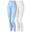 Thermounterhose Damen 2-er Set | Sportunterhose | Innenfleece | Creme/Hellblau