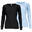 Thermounterhemd Damen 2-er Set | Sportunterhemd | Innenfleece | Hellblau/Schwarz