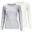 Thermounterhemd Damen 2-er Set | Sportunterhemd | Innenfleece | Creme/Grau