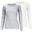 2 t-shirts thermiques | Sous-vêtements | Femmes | Polaire | Crème/Gris