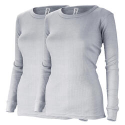 2 t-shirts thermiques | Sous-vêtements | Femmes | Polaire | Gris