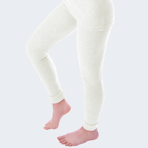 2 pantaloni termici | Donna | Pile interno | Crema/Nero