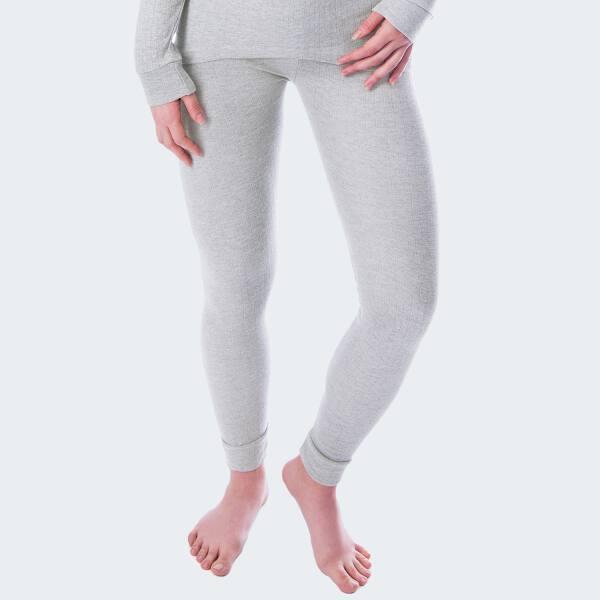 Thermounterhose Damen 2-er Set | Sportunterhose | Innenfleece | Grau/Hellblau