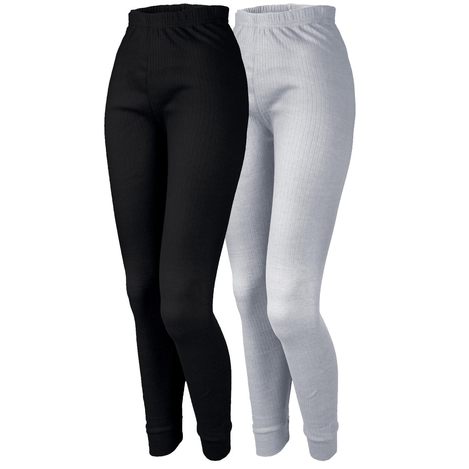 2 pantalons thermiques Sous v tements Femmes Polaire Noir