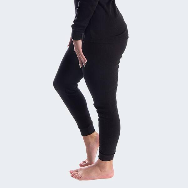 Set de 2 pantaloni termici femei | pantaloni sport | Gri/negru