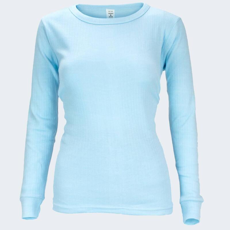 2 t-shirts thermiques | Sous-vêtements | Femmes | Polaire | Bleu clair