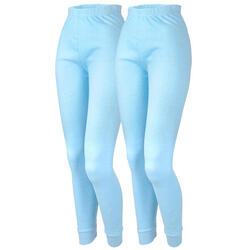 2 pantalons thermiques | Sous-vêtements | Femmes | Polaire | Bleu clair