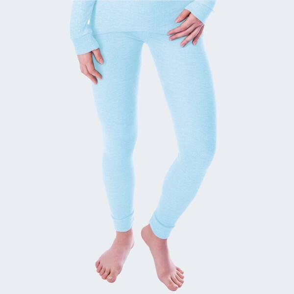 Pantalon thermique | Sous-vêtements sportives| Femmes | Polaire | Bleu clair