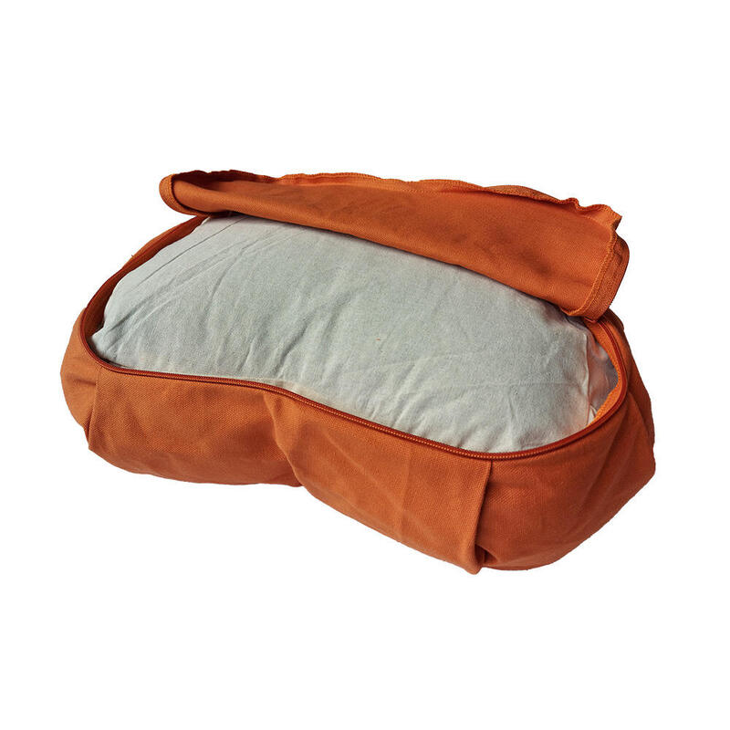 Samarali Coussin de Méditation Demi Lune Orange