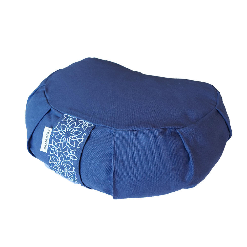 Samarali Cuscino da meditazione Blue Jean Half Moon