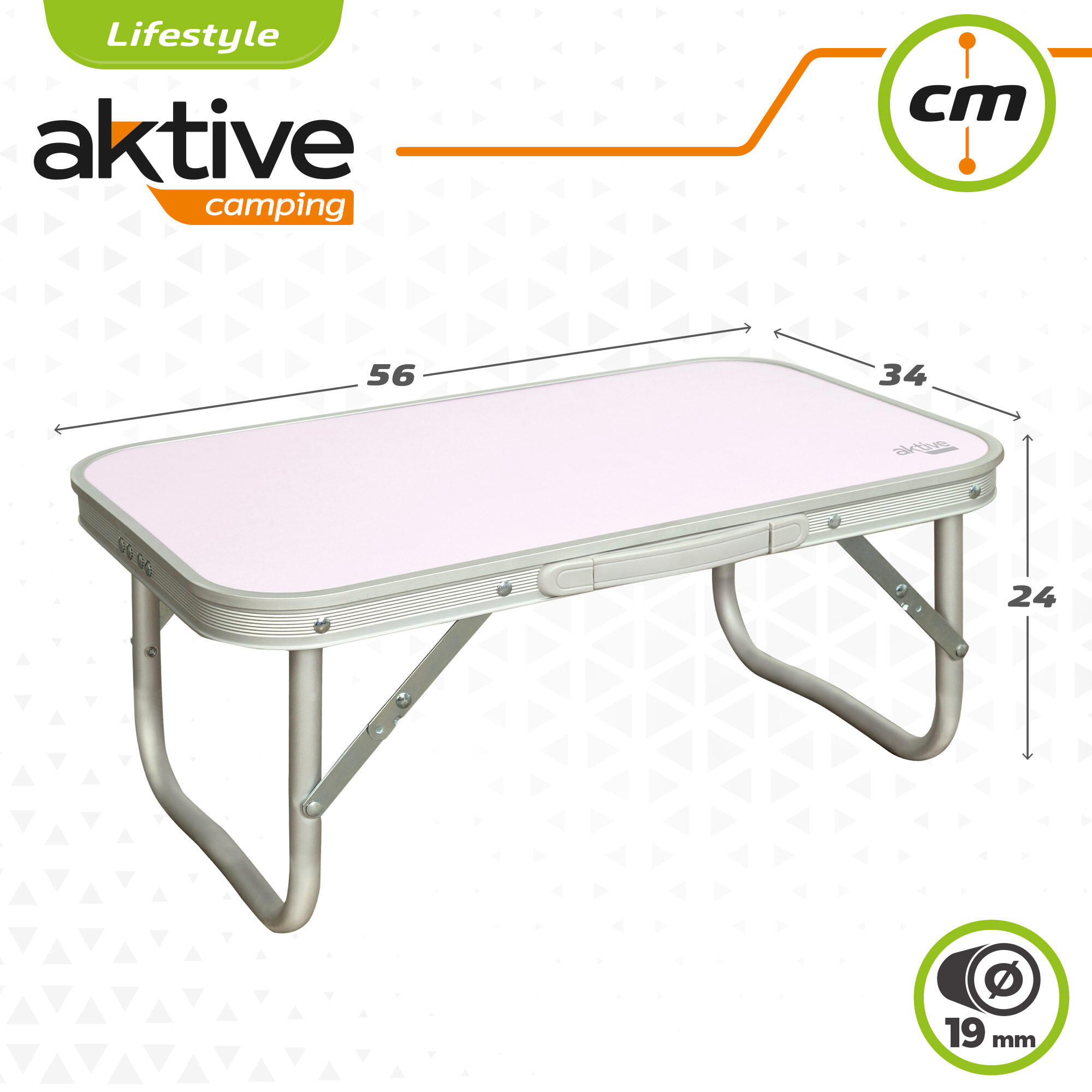 Table basse en aluminium pour le camping Aktive - 40 x 60 x 40 cm 5/5
