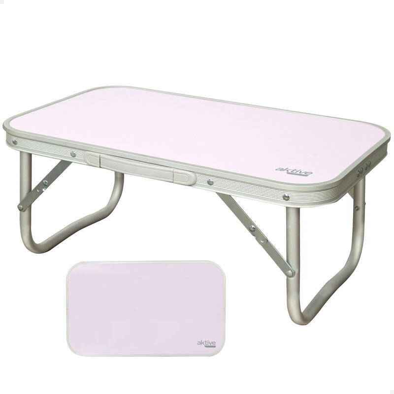 AKTIVE - Table Pliante en Aluminium avec Poignée pour 4 Personnes 56x34x24cm