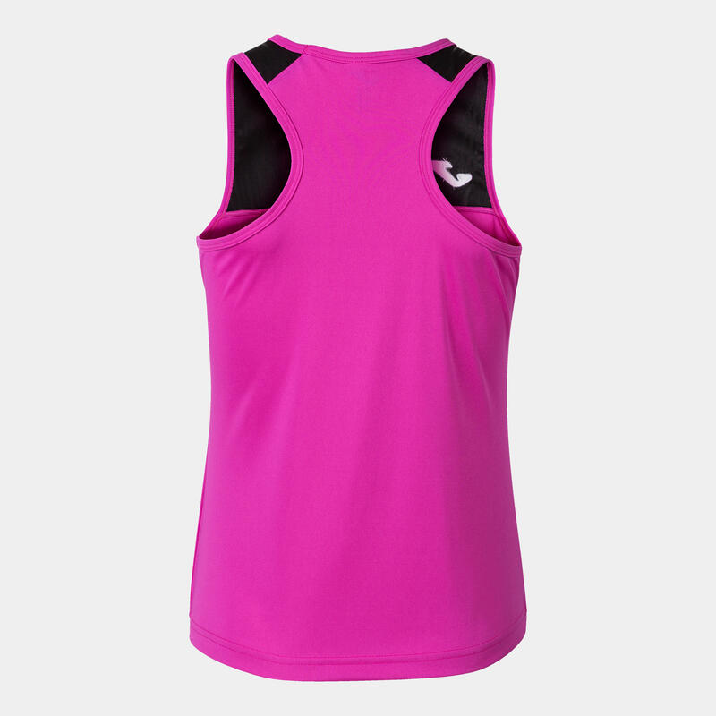 Camiseta Tirantes Pádel Mujer Joma Montreal Rosa Flúor