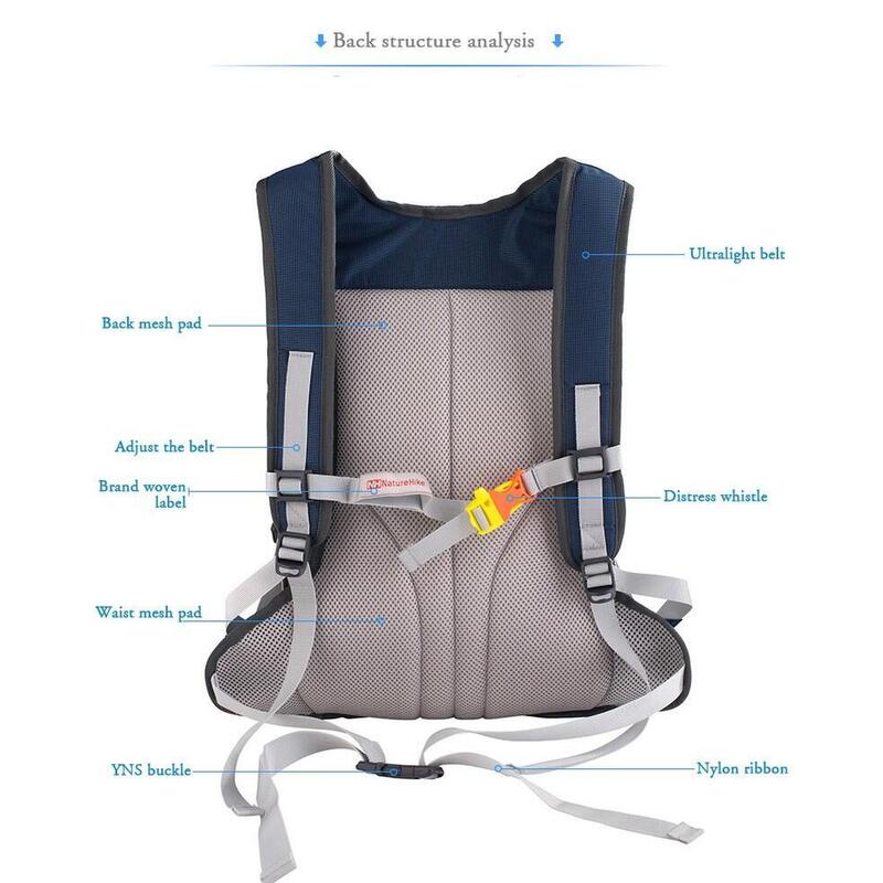 Outdoor Waterproof Multifunctional Backpack 15L - Black