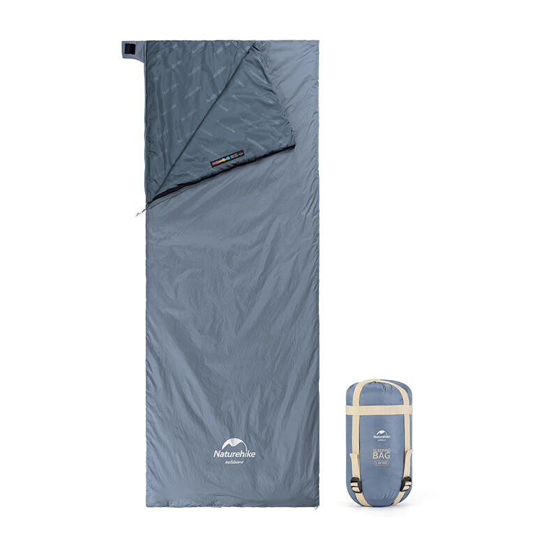 LW180 Envelope Mini Ultralight Cotton Camping Sleeping Bag  - Shadow Blue