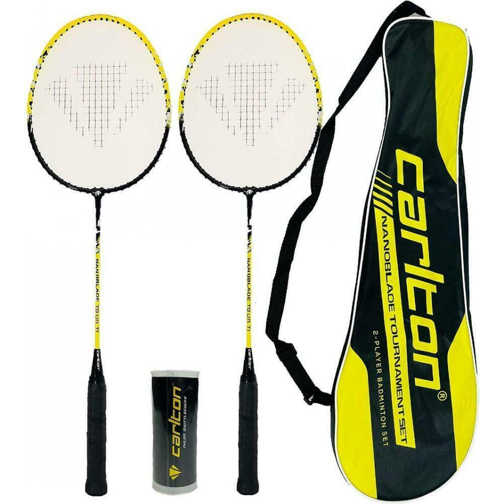 CARLTON Carlton Nanoblade Tour 2 Player Junior Badminton Set & Shuttlecocks