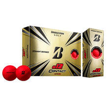 Doos met 12 Bridgestone E12 Contact-golfballen rood