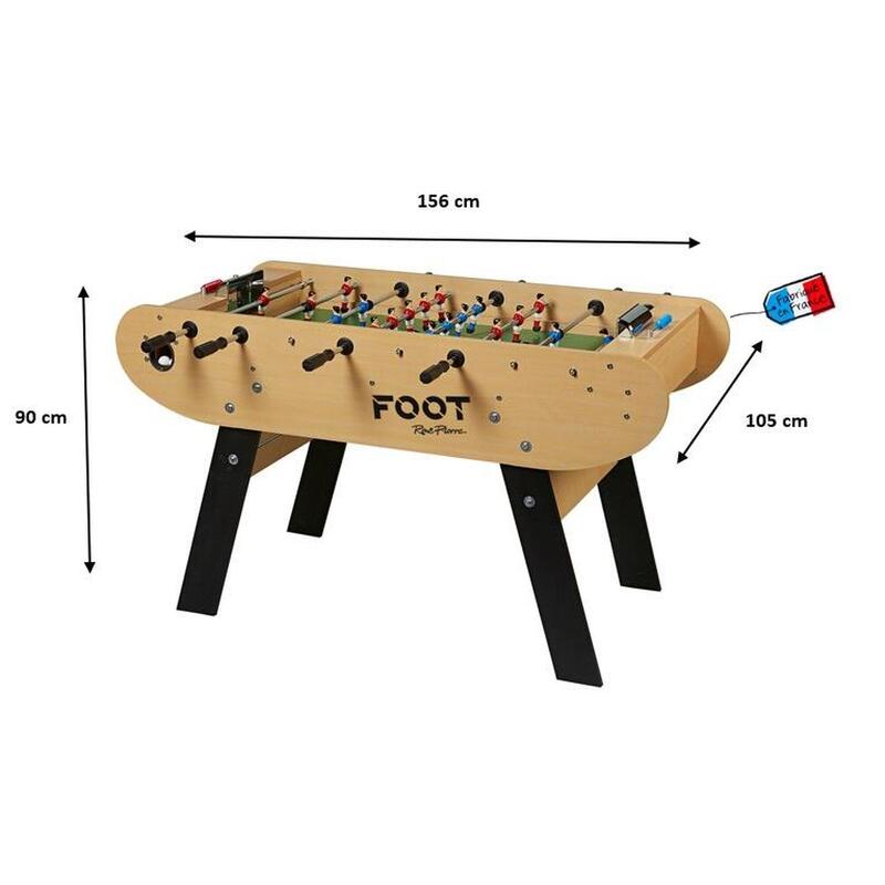 Baby Foot Foot - Fabrication française - L156 x l105 x H90 - HETRE-Noir