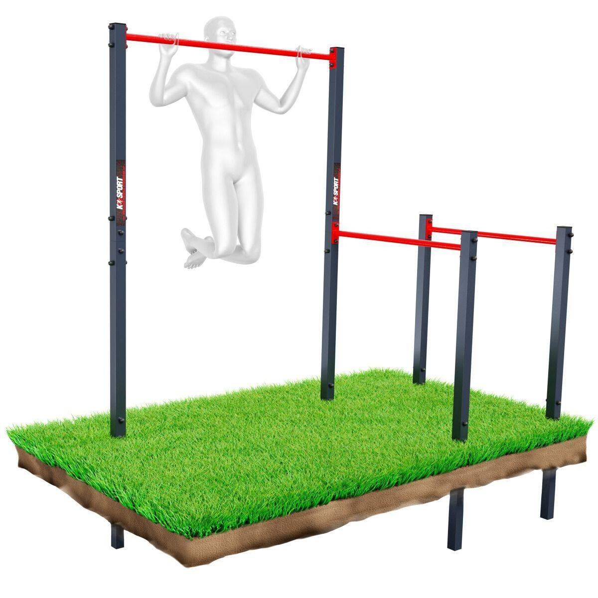 OUTDOOR GYM PULL UP BAR DIP STATION 1/5