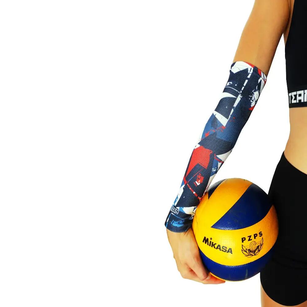 Rękawki siatkarskie unisex JG TEAM prążkowane długie 4/5