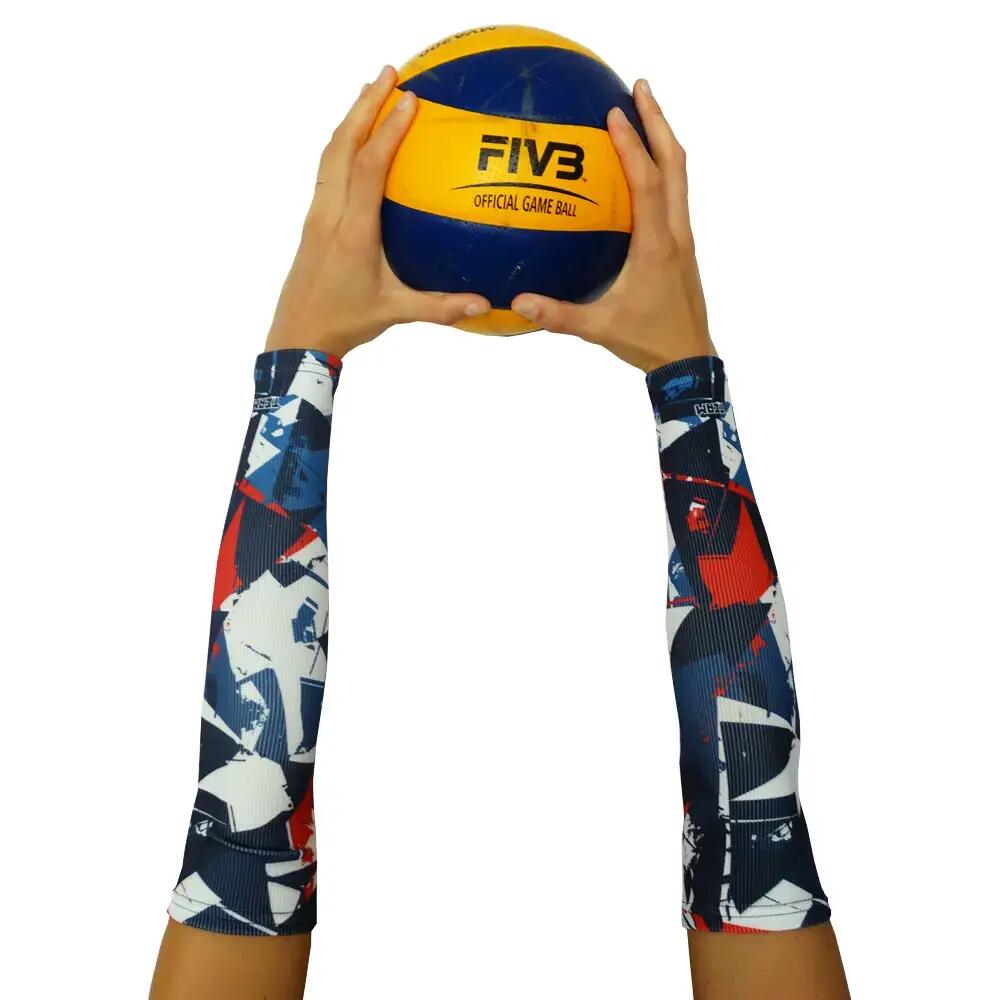 Rękawki siatkarskie unisex JG TEAM prążkowane długie 2/5