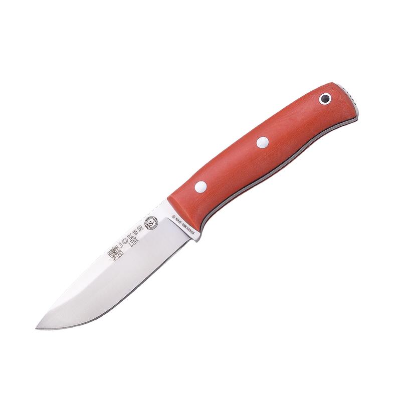 Couteau de survie BS9 Lynx CN111-P avec étui en cuir,allume-feu - Orange