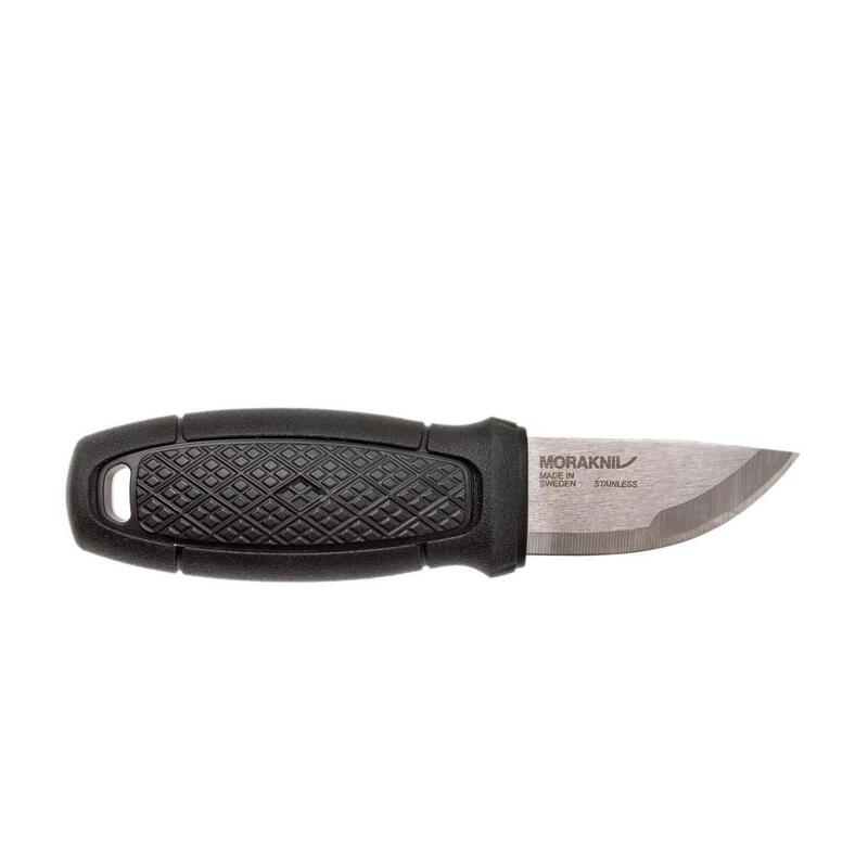 Survivalmes Eldris Neck Knife Sandvik staal - Zwart