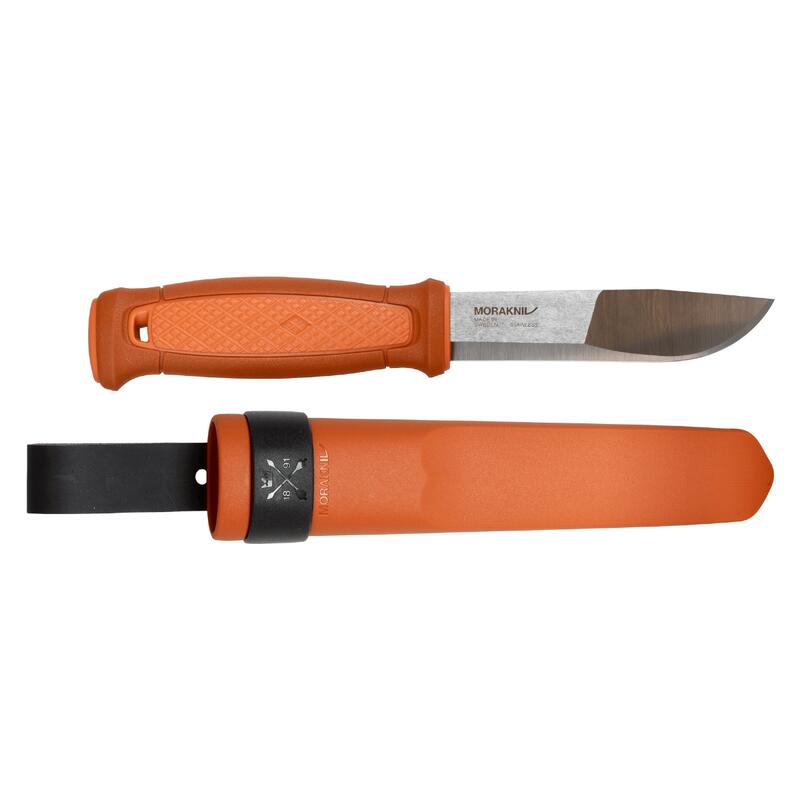 Couteau de survie Kansbol Burnt Orange avec étui en polymère - Orange