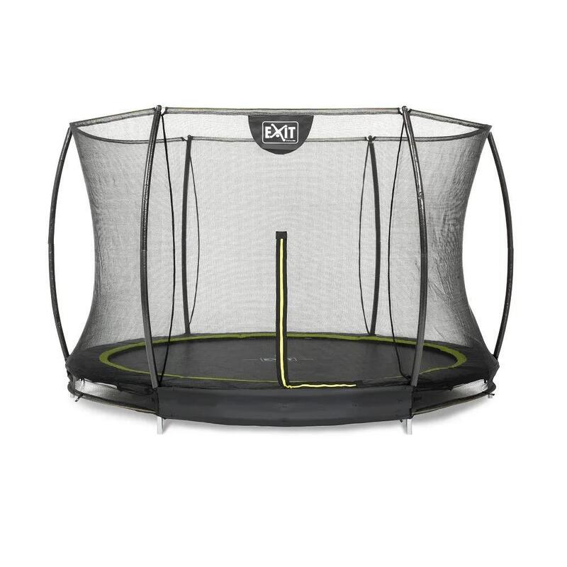 Trampoline enterré EXIT Silhouette ø427cm avec filet de sécurité - noir