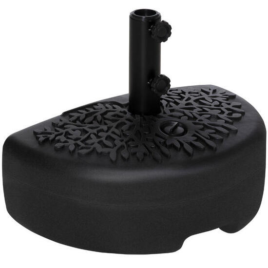 Base de Pared para Sombrilla Outsunny 50x31x18 cm Negro
