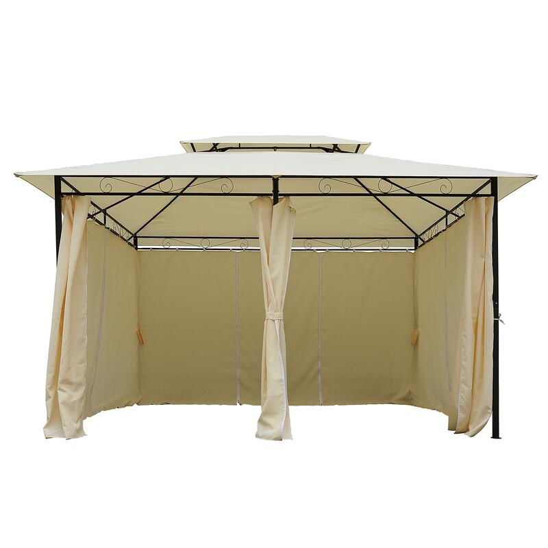 Carpa eventos deportivos  crema 400x300x265 cm acero poliéster