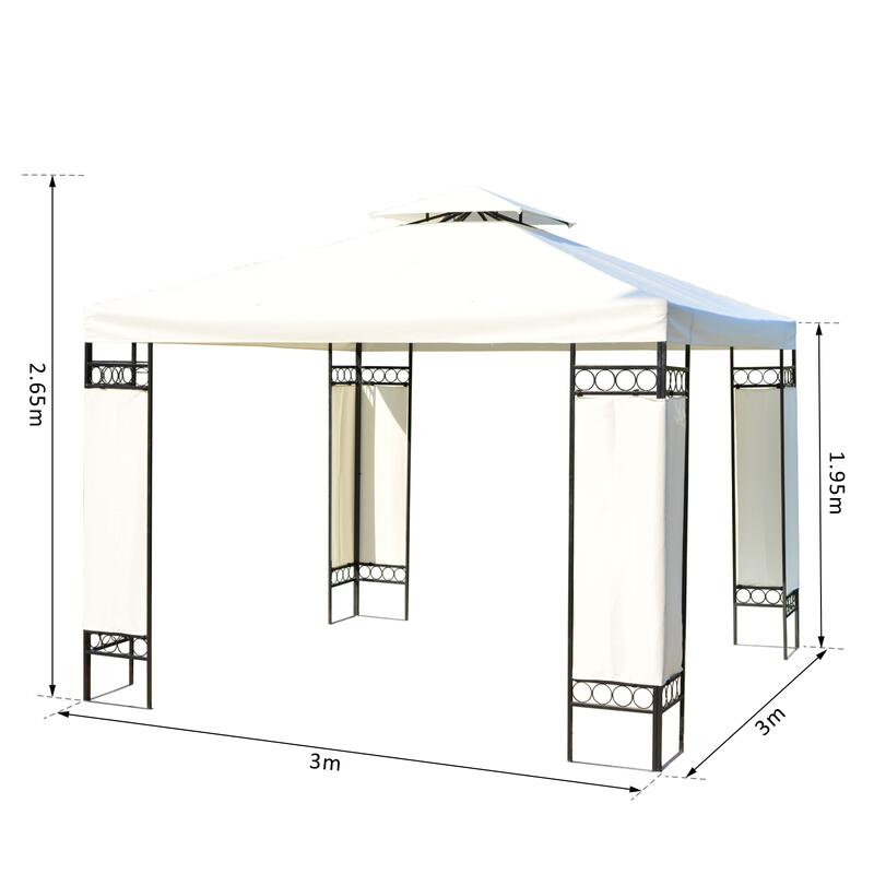 Carpa eventos deportivos 300x300x265 cm