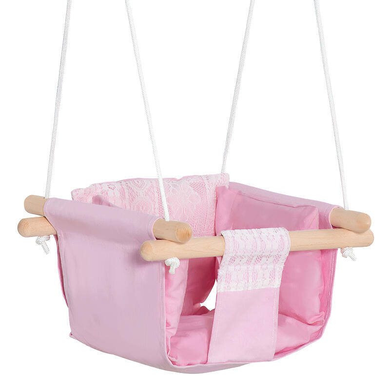 Baloiço para bebé rosa ajustável em altura 40x40x180 cm