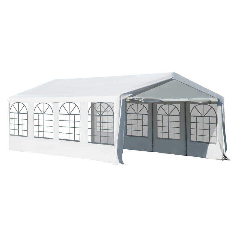 Carpa de Jardín Outsunny 800x400x280 cm BLANCO