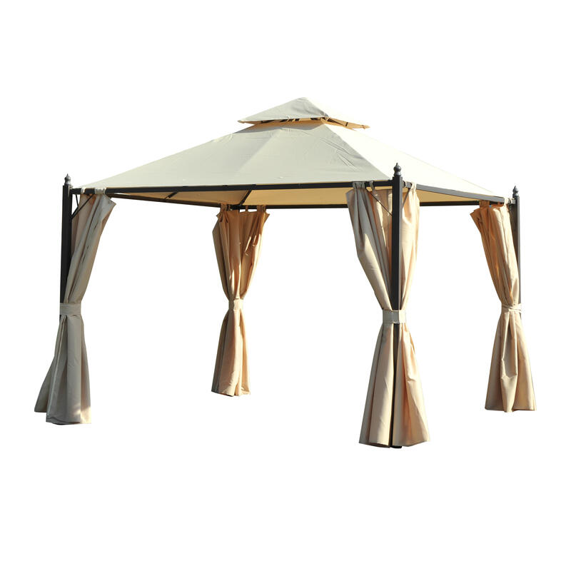 Carpa eventos deportivos  beige 300x300x270 cm metal poliéster