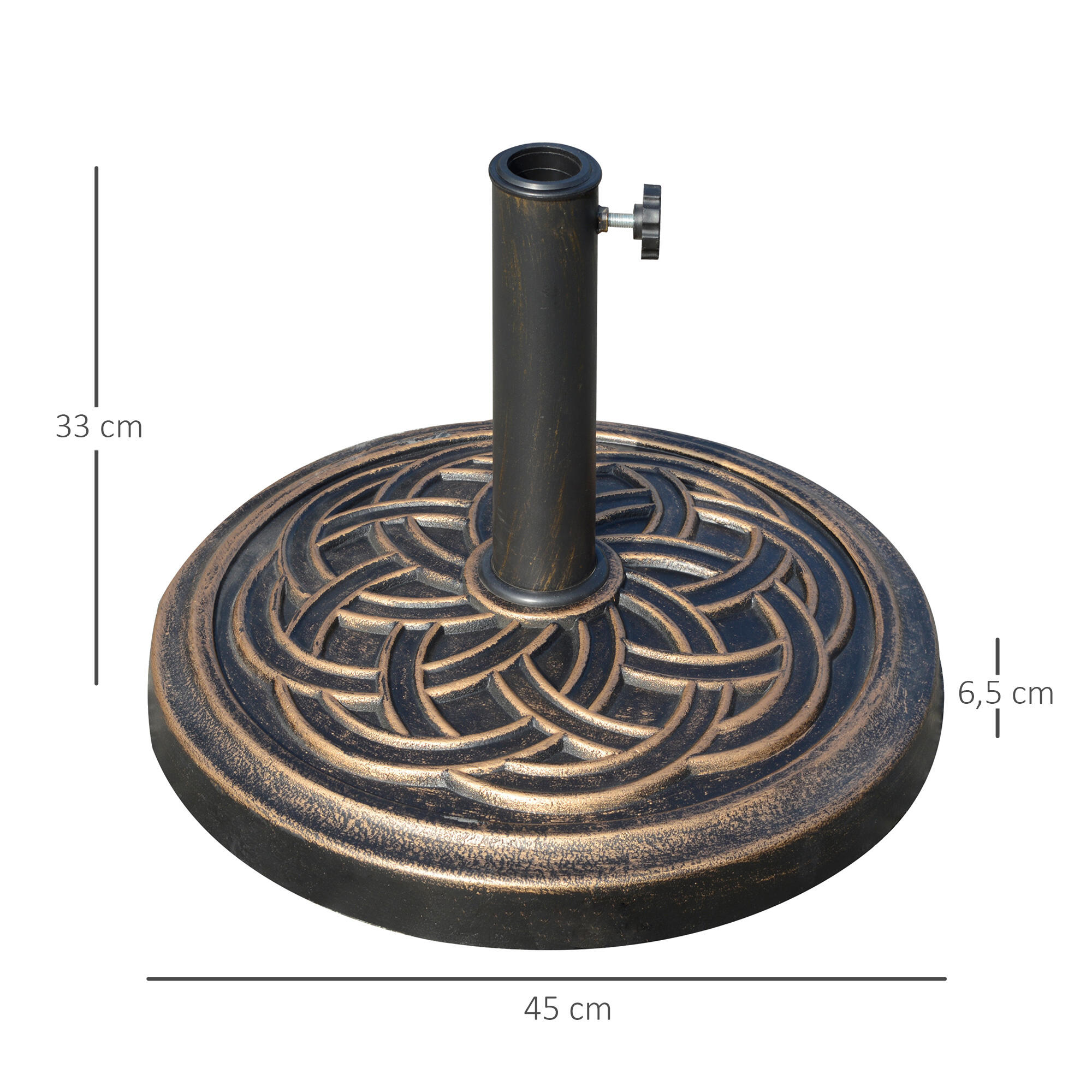 Base para Sombrilla Outsunny 45x45x33 cm Bronce 3/7