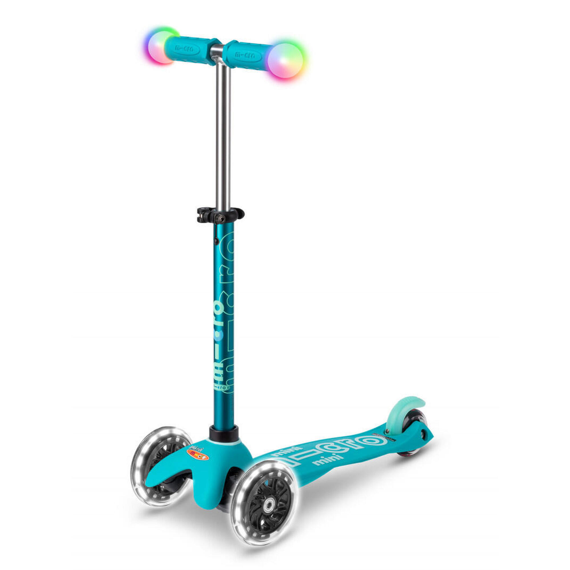 BERG Trottinette enfant 3 roues pliable Nexo planche LED Lime