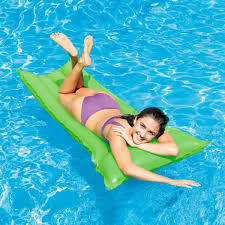 IN59717 Adult Size Floating Air Mat 72'' x 30'' (183cm x 76cm) - Neon Green