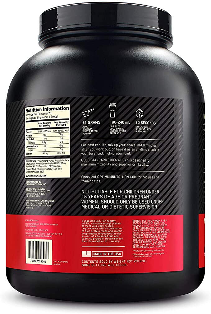 Gold Standard 100% Whey 900g Optimum Nutrition 2/4