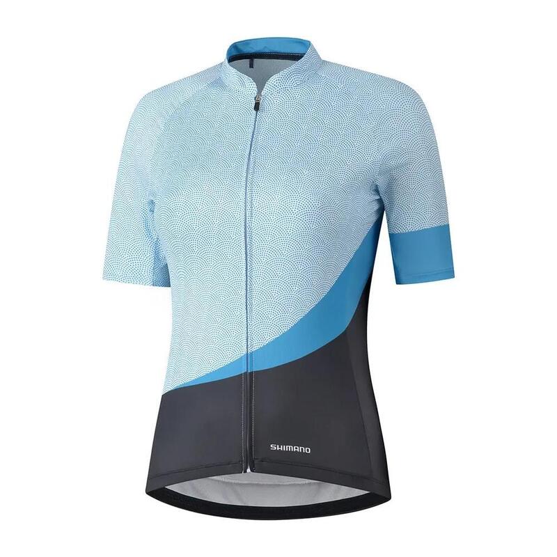 Fietsshirt - Wielershirt Mizuki - M - Dames - Blauw / Grijs - Fietsshirt