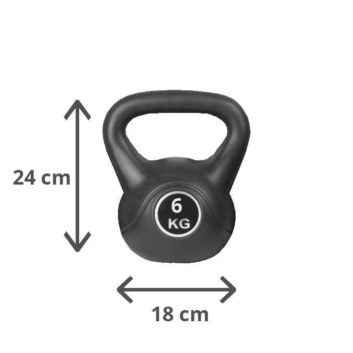 Kettlebell - Focus Fitness Zement - 6 kg