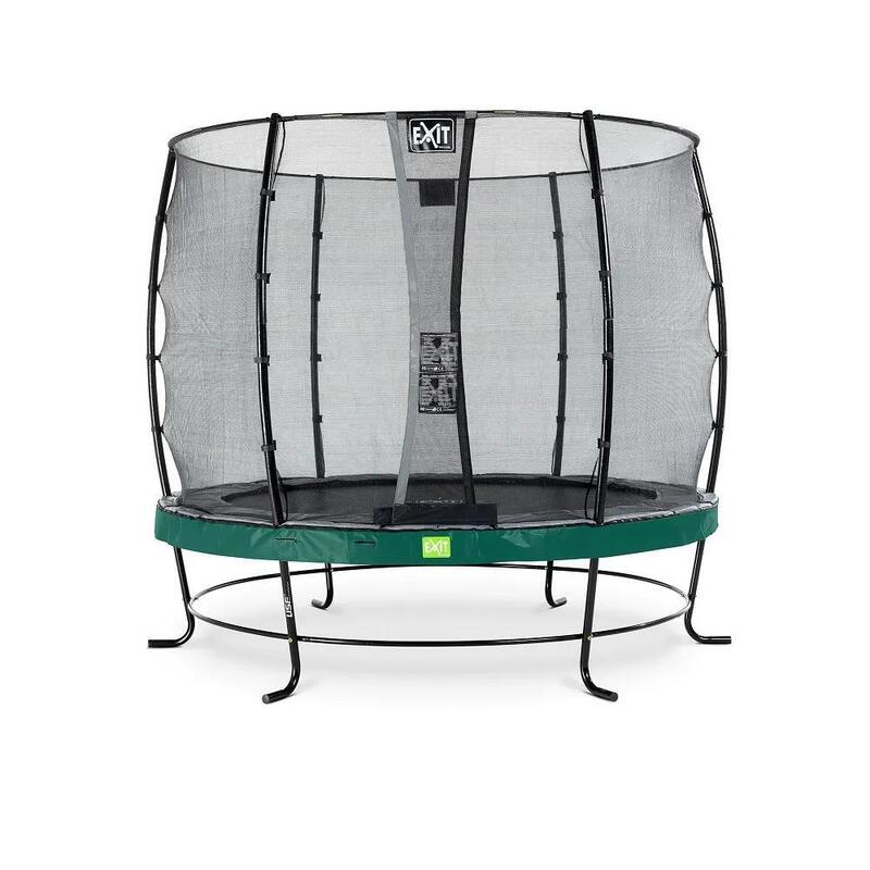 Trampoline EXIT Elegant Premium ø253cm avec filet de sécurité Deluxe - vert