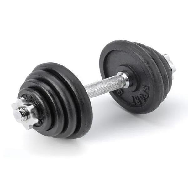 Verstelbare dumbbell - 1 x 15 kg - Gietijzer