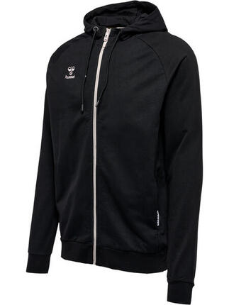 Sudadera con capucha y cremallera de algodón para mujer Hummel Move Grid