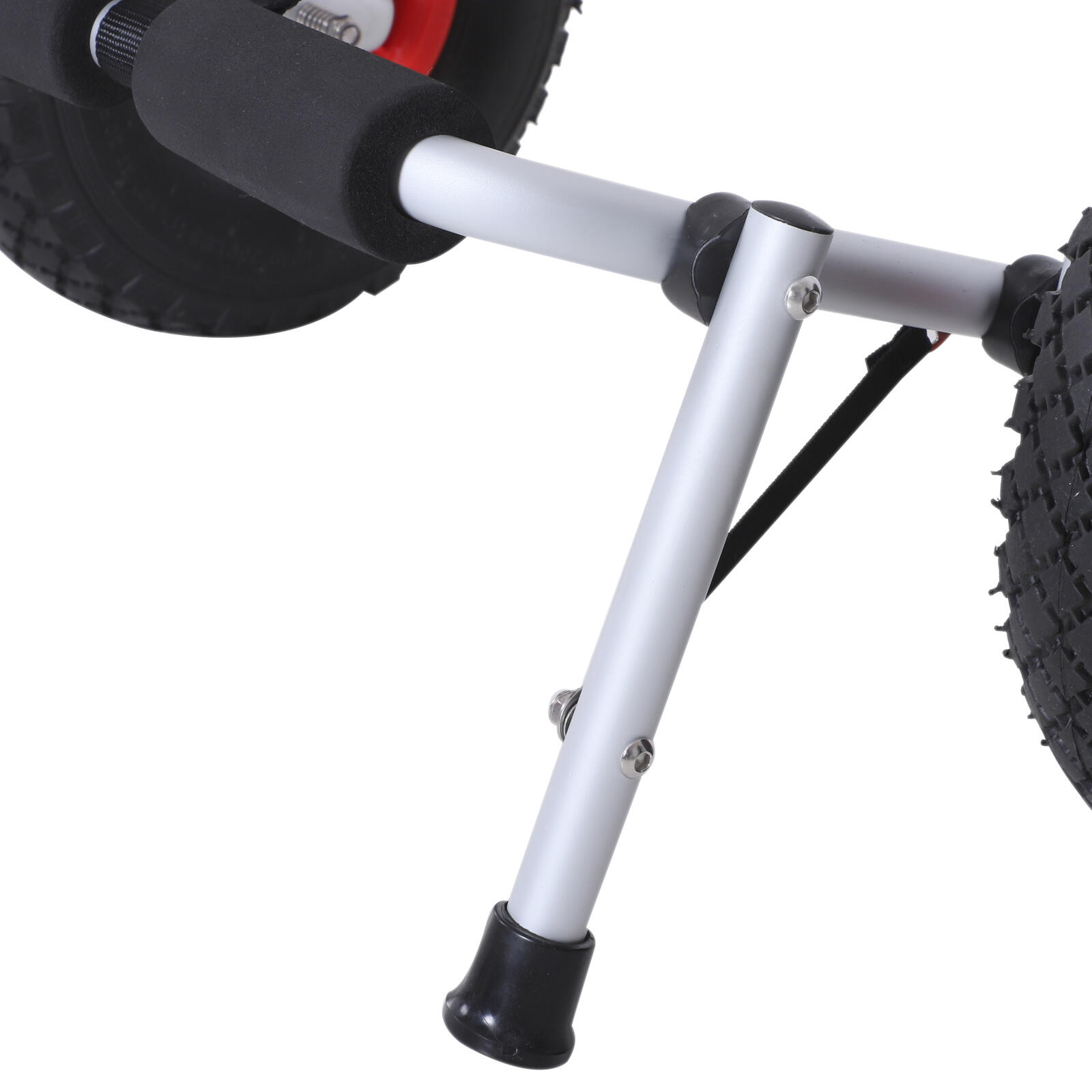 Carro de Transporte Kayak Dobrável 62x35x30cm Vermelho e Preto Outsunny 5/7
