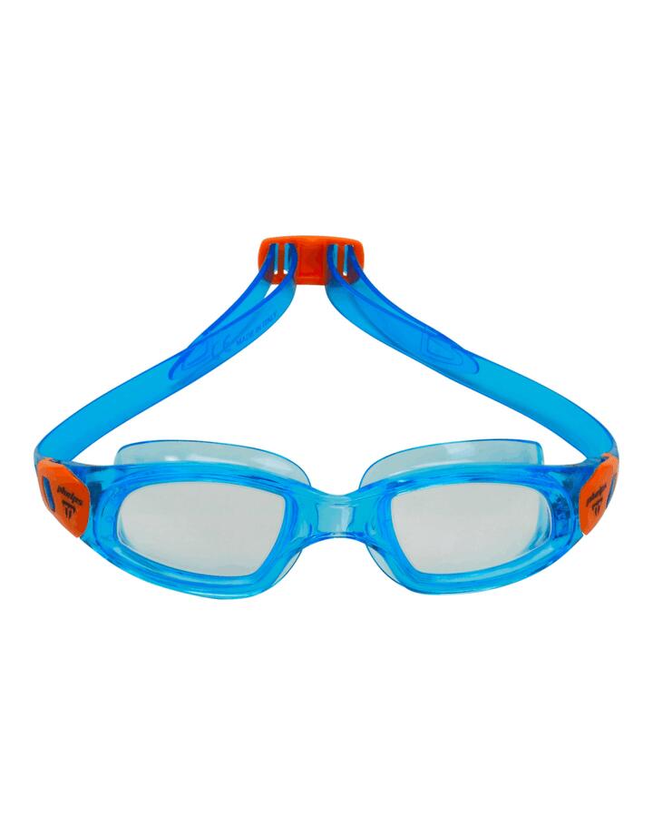 Phelps Tiburon Kids Blue Lens Goggles - Aqua / Orange 3/5