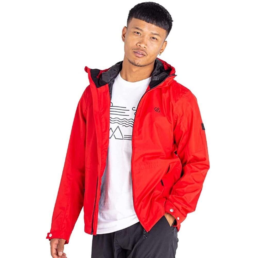 Mens Stay Ready Recycled Waterproof Jacket (Danger Red) 3/4